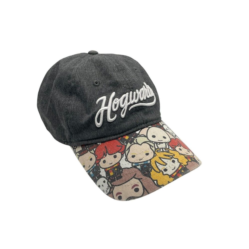 Harry Potter Hogwarts Chibi Characters Cap Grey Hat‎ Embroidered Curved Bill